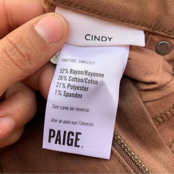 NWT PAIGE Cindy Mid-Rise Coated Jeans size 26 - Picture 8 of 11